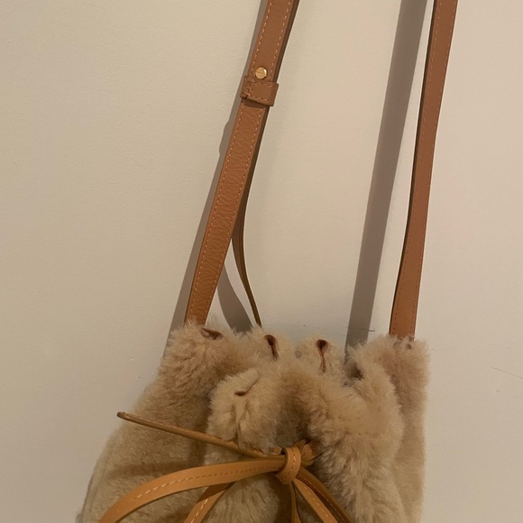 Mansur Gavriel Shearling Mini Bucket Bag - Picture 4 of 4